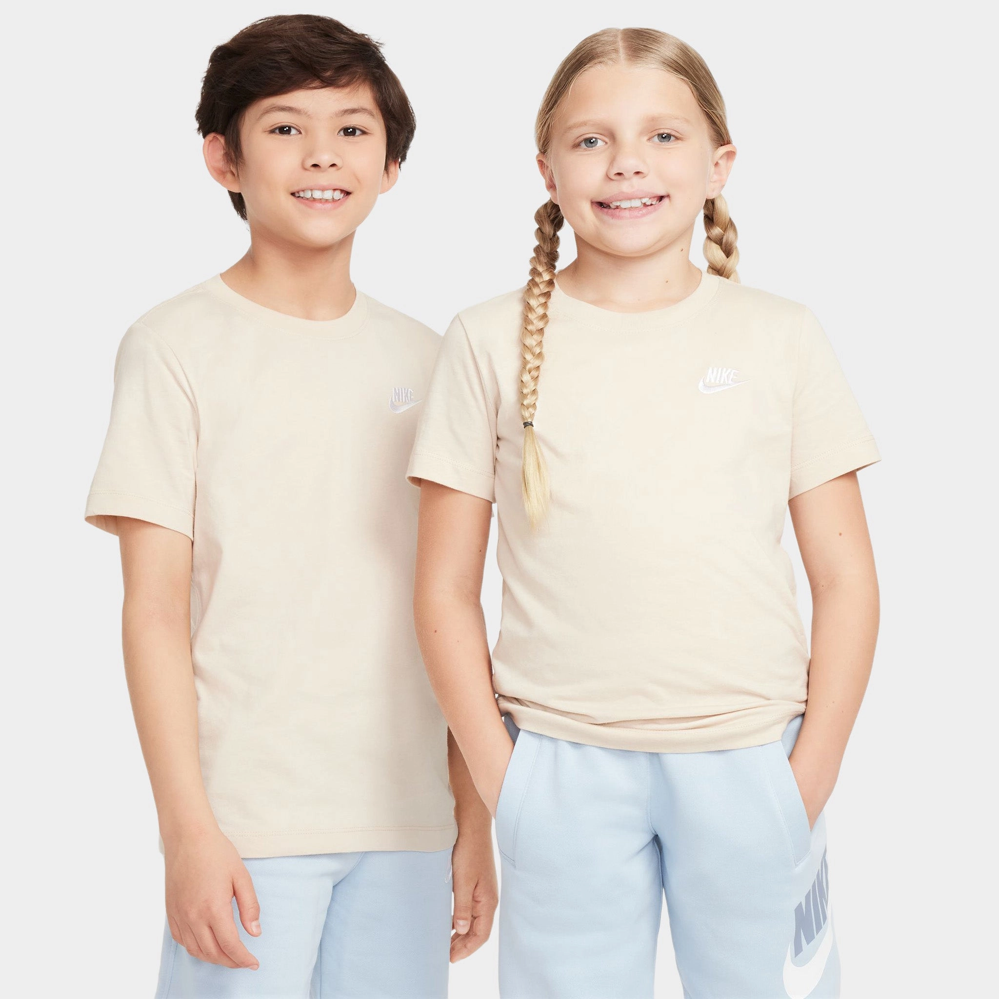 Nike Sportswear Juniors' Embroidered Futura T-Shirt / Sand Drift