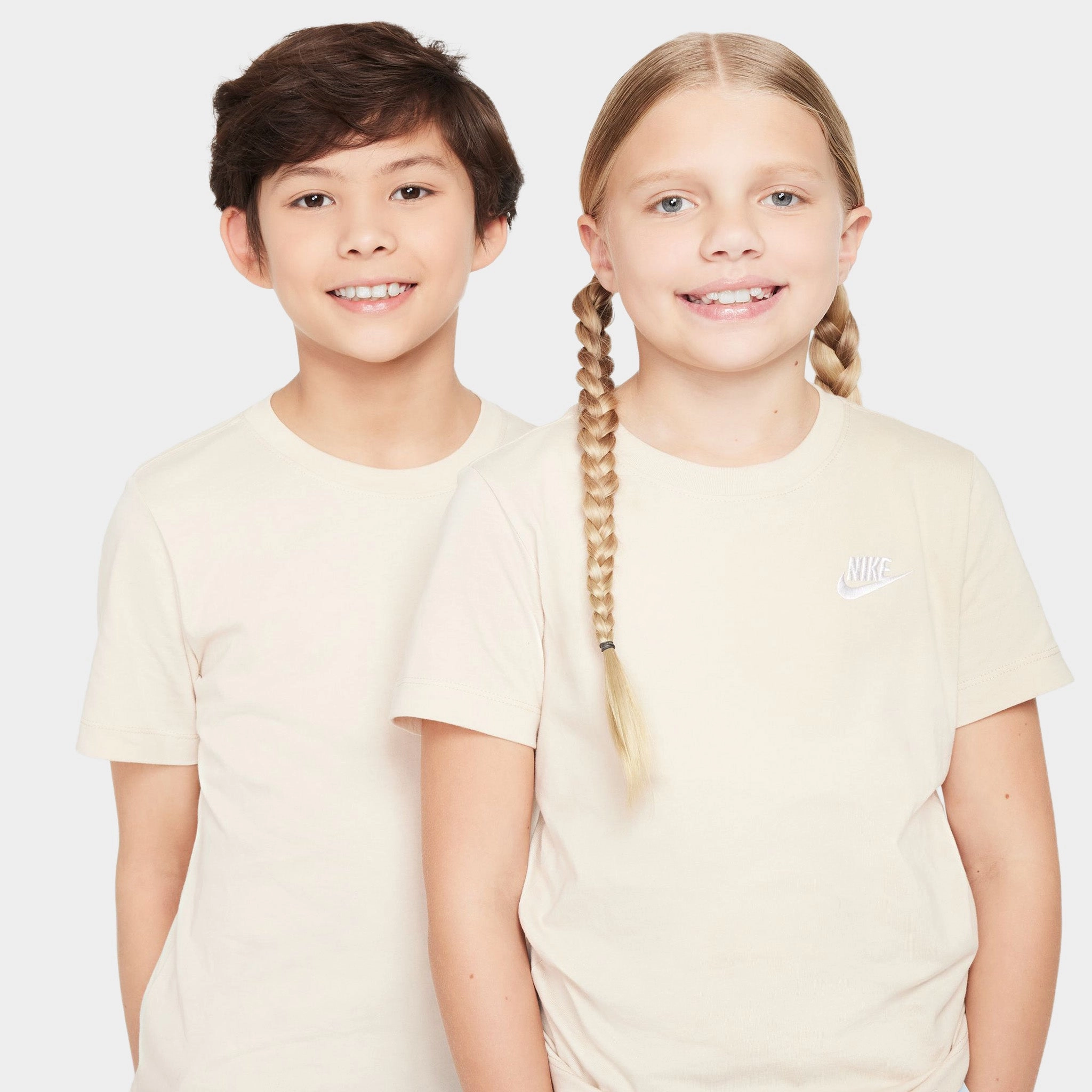 Nike Sportswear Juniors' Embroidered Futura T-Shirt / Sand Drift