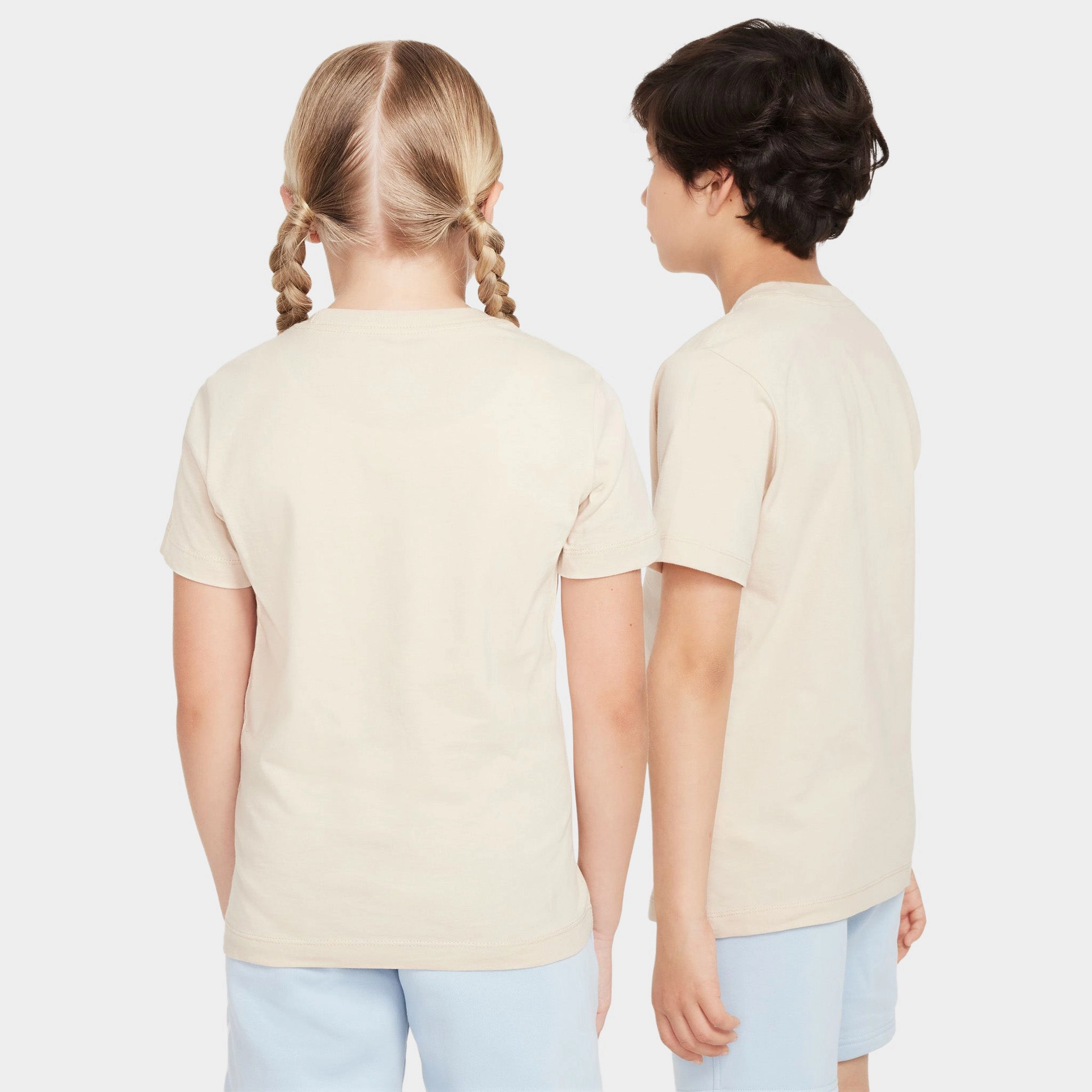 Nike Sportswear Juniors' Embroidered Futura T-Shirt / Sand Drift