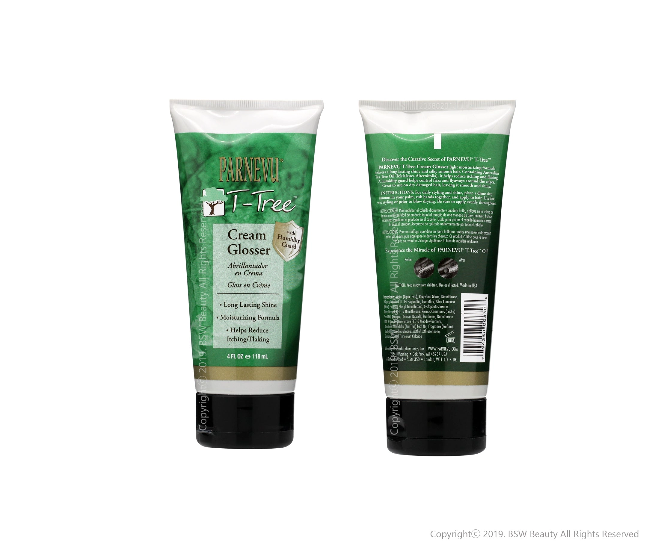 PARNEVU T-TREE CREAM GLOSSER 4oz