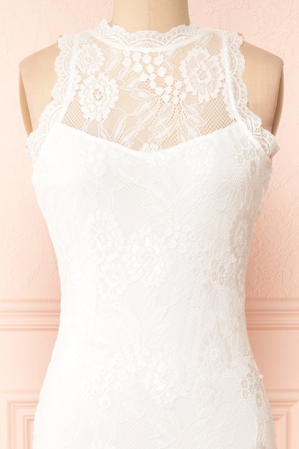 Patsy | White Lace Wedding Dress w/ Open-Back