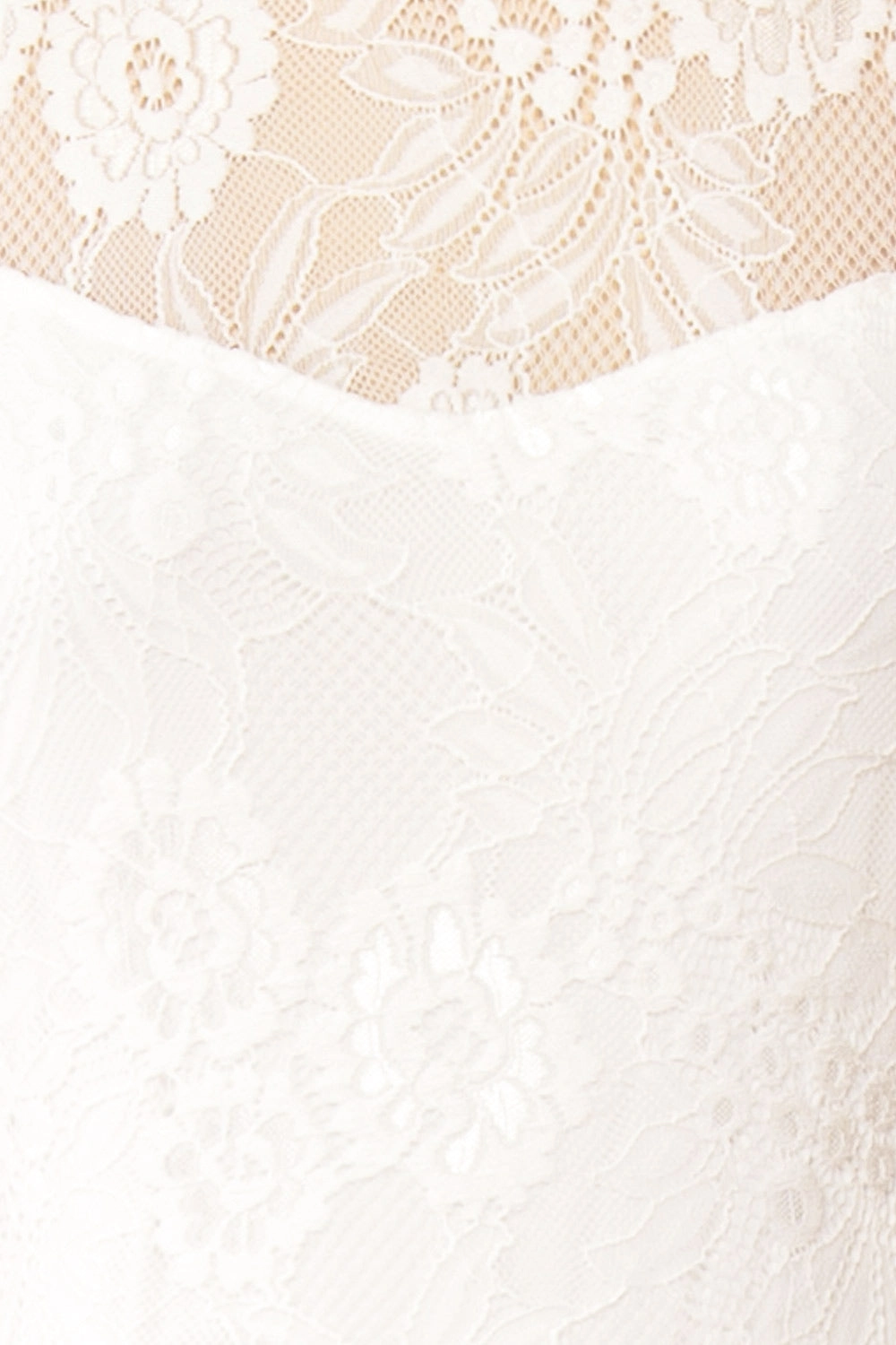Patsy | White Lace Wedding Dress w/ Open-Back