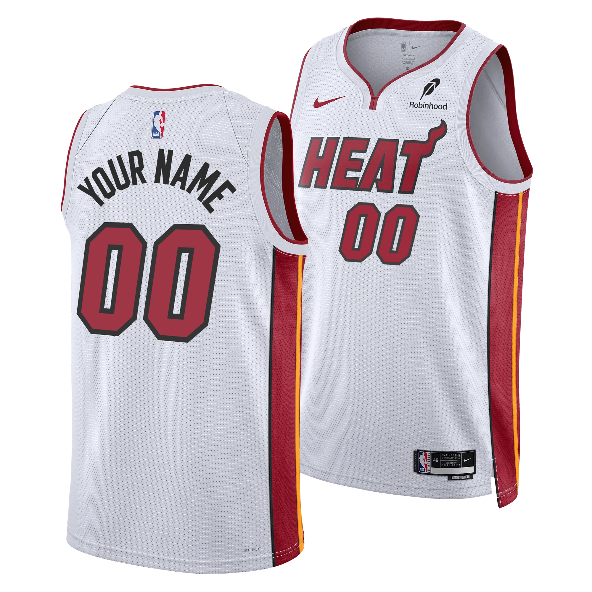 Personalized Nike Miami HEAT Association White Swingman Jersey
