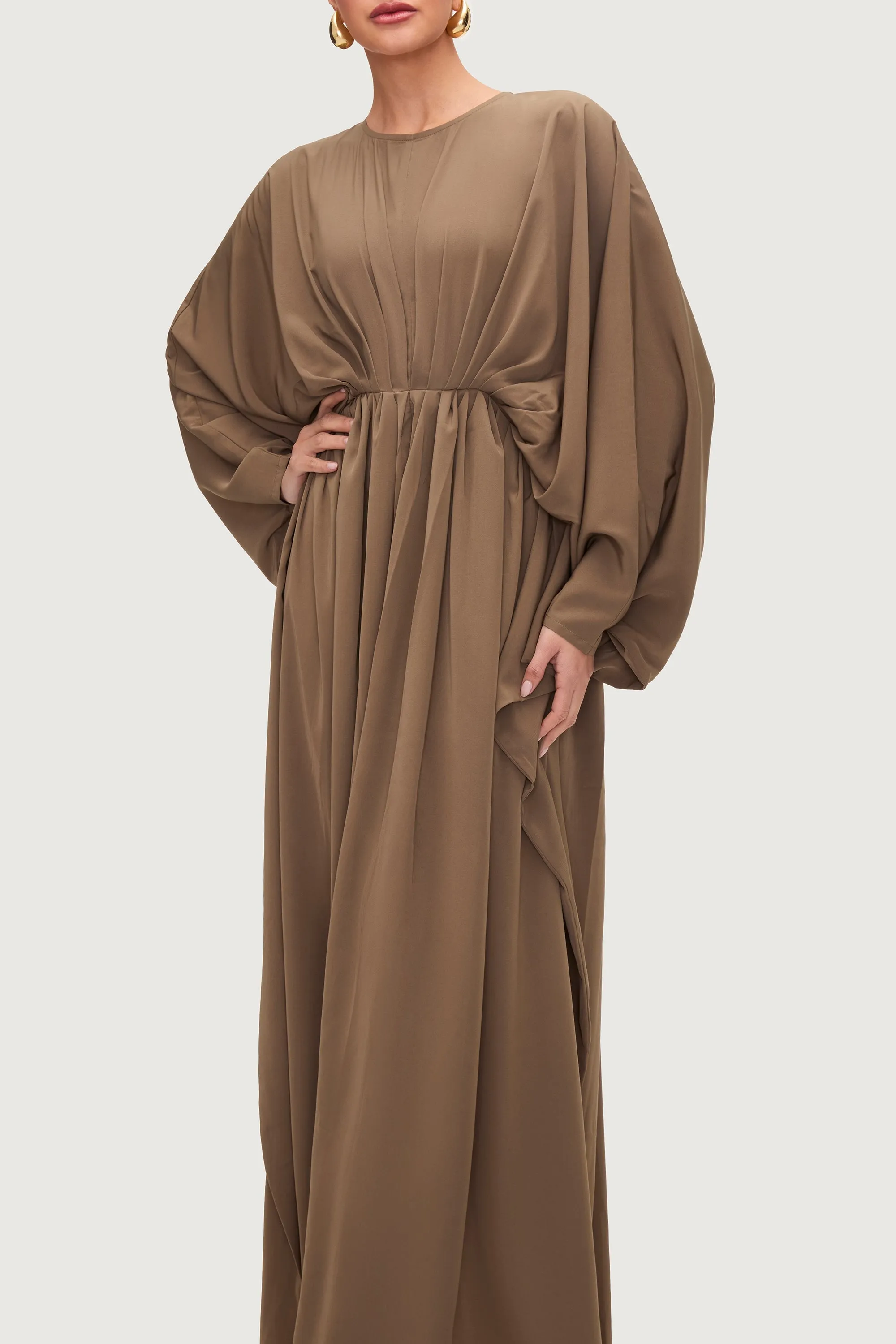 Rawiyah Pleated Kaftan - Olive