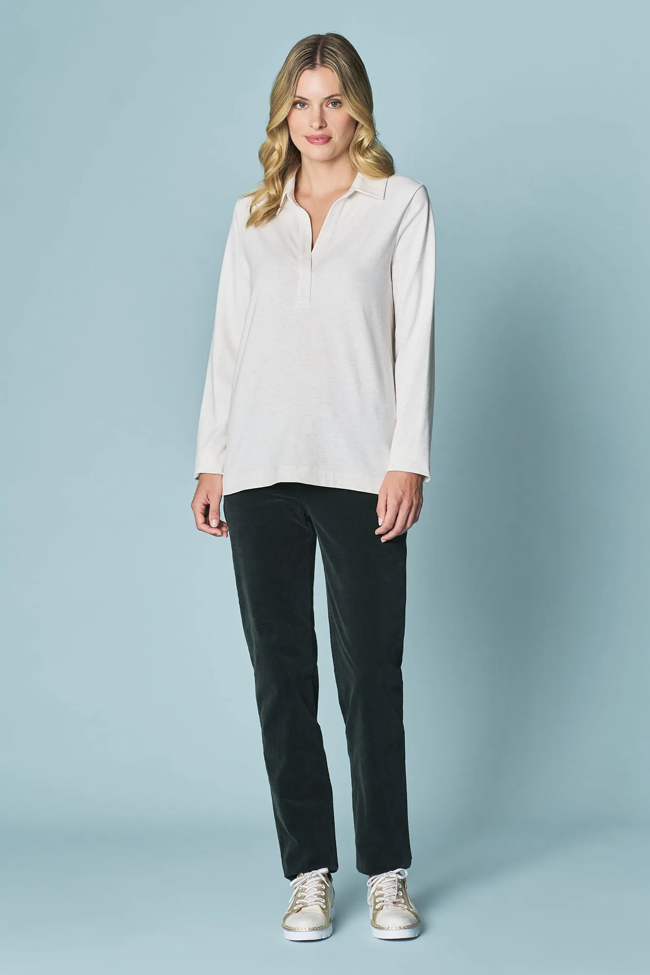 Relaxed Polo T-Shirt - Marshmallow Marle