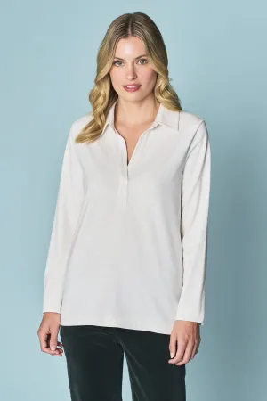Relaxed Polo T-Shirt - Marshmallow Marle
