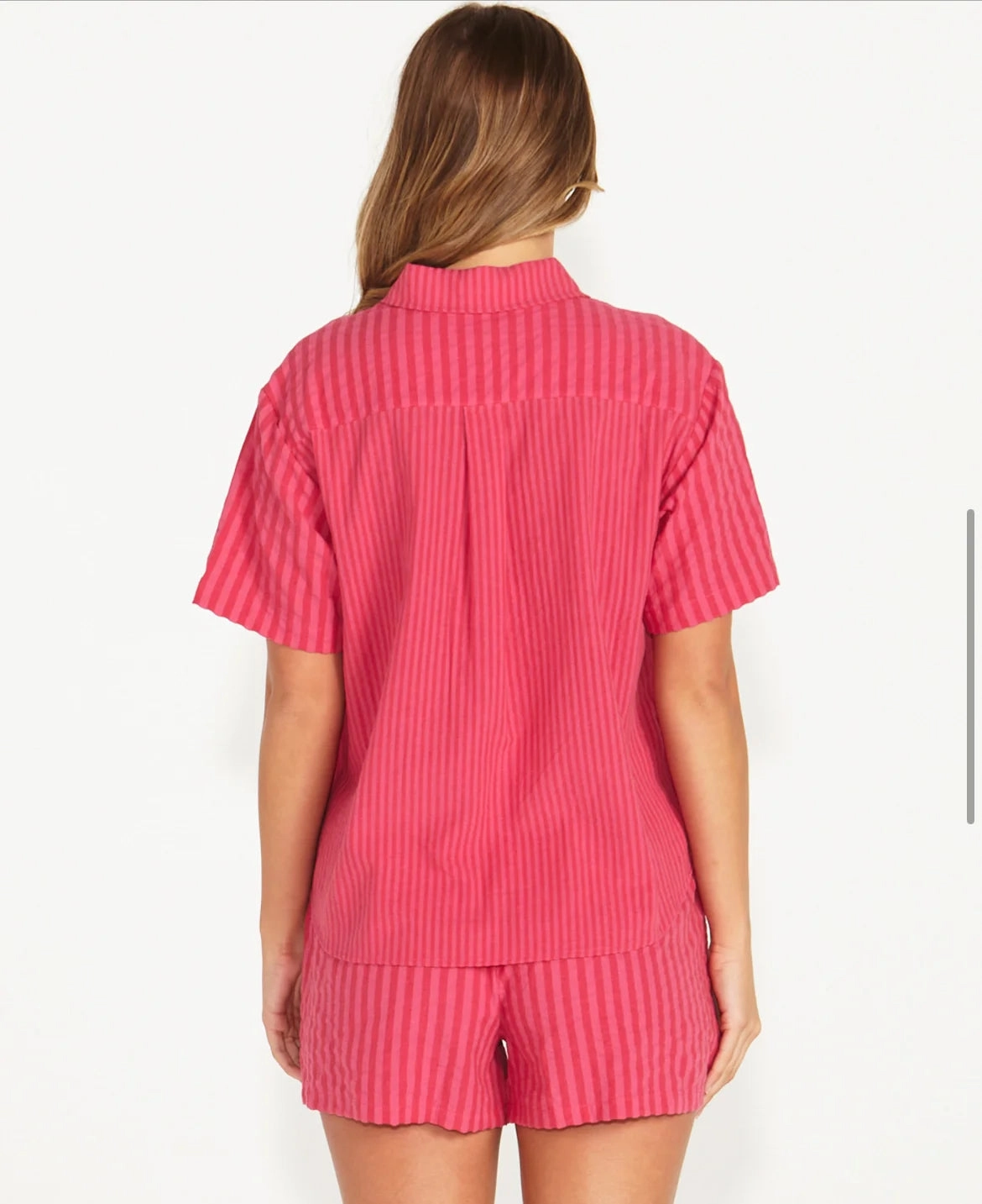 Sass Indie PJ Separates Set Pink Magenta