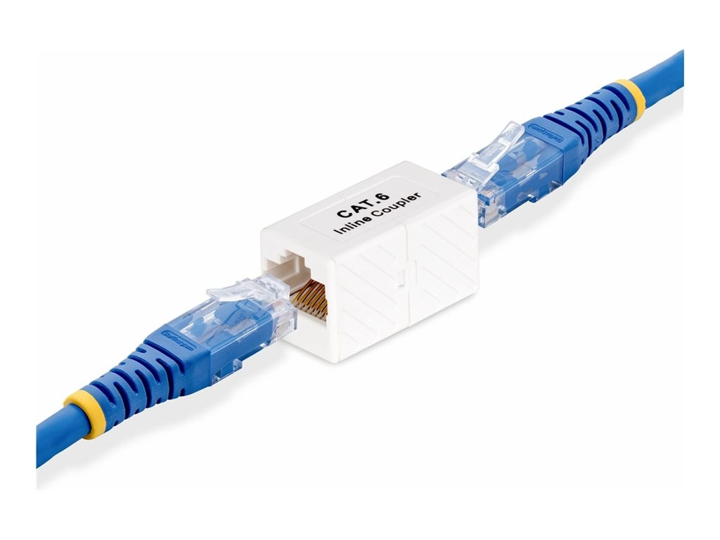 StarTech.com RJ45 Coupler, Inline Cat6 Coupler, Female to Female (F/F) T568 Connector, Unshielded Ethernet Cable Extension (IN-CAT6-COUPLER-U1)