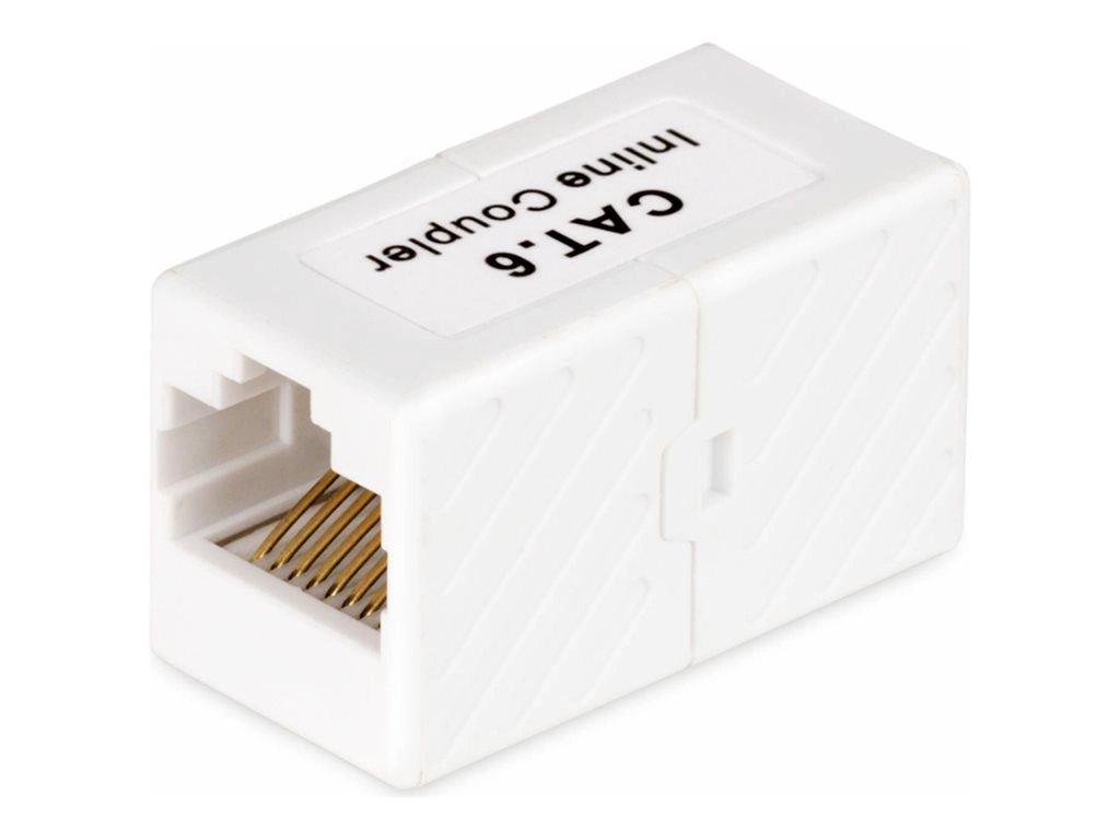StarTech.com RJ45 Coupler, Inline Cat6 Coupler, Female to Female (F/F) T568 Connector, Unshielded Ethernet Cable Extension (IN-CAT6-COUPLER-U1)