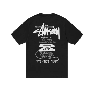 Stüssy Old Phone T-shirt Black