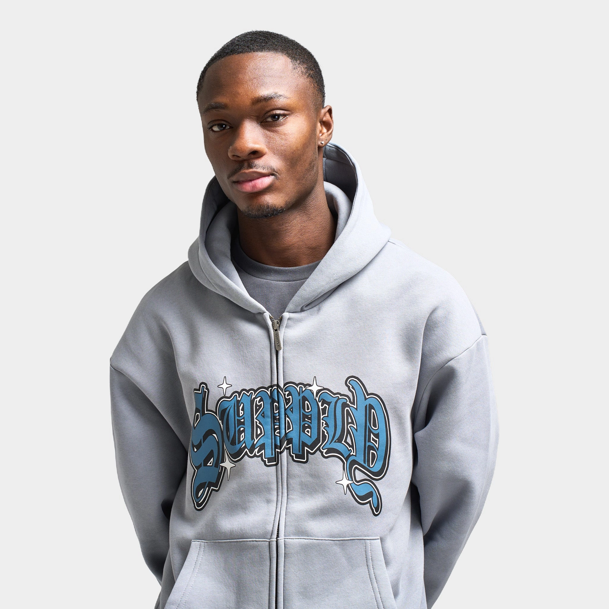 Supply & Demand Brandon Full Zip Hoodie / Grey