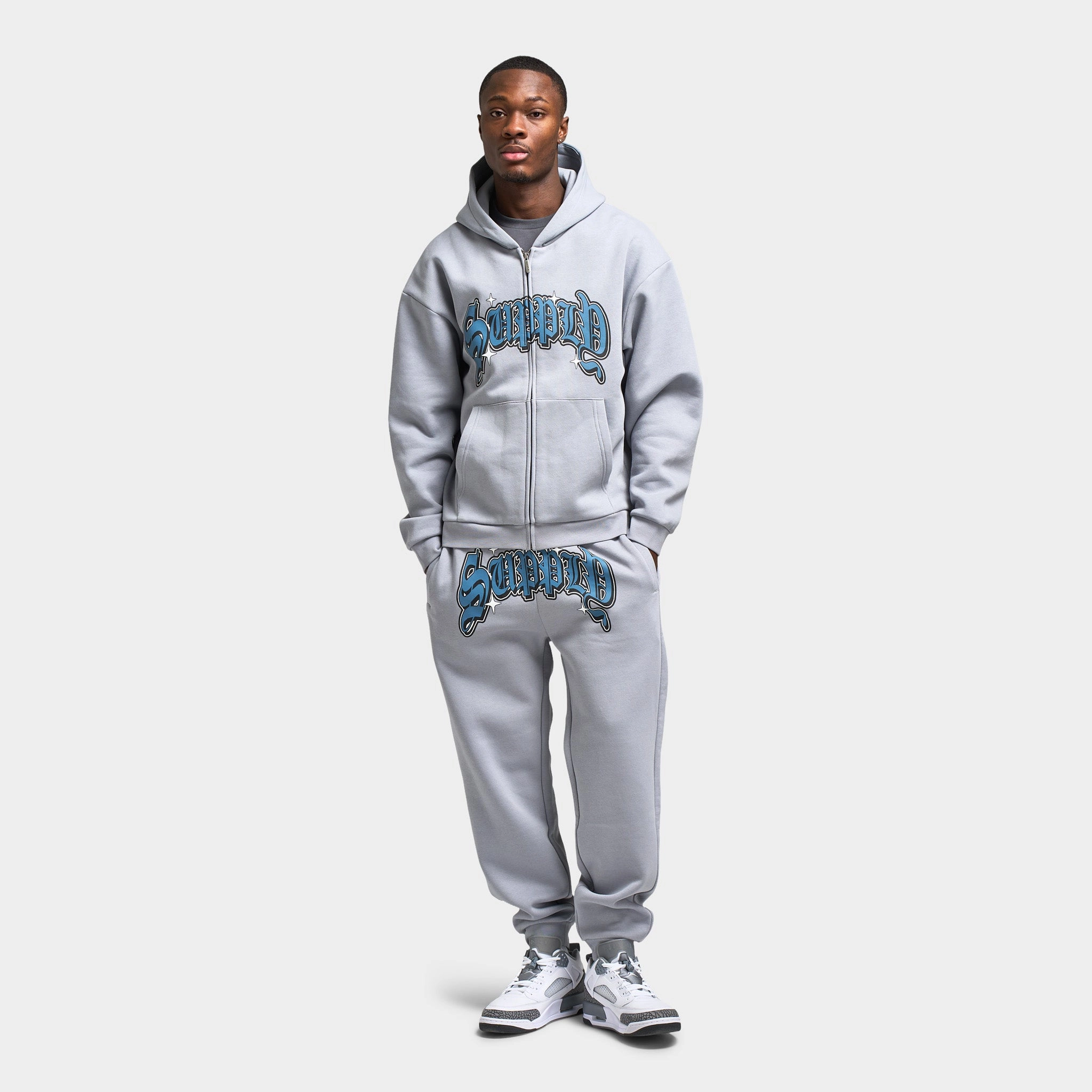 Supply & Demand Brandon Full Zip Hoodie / Grey