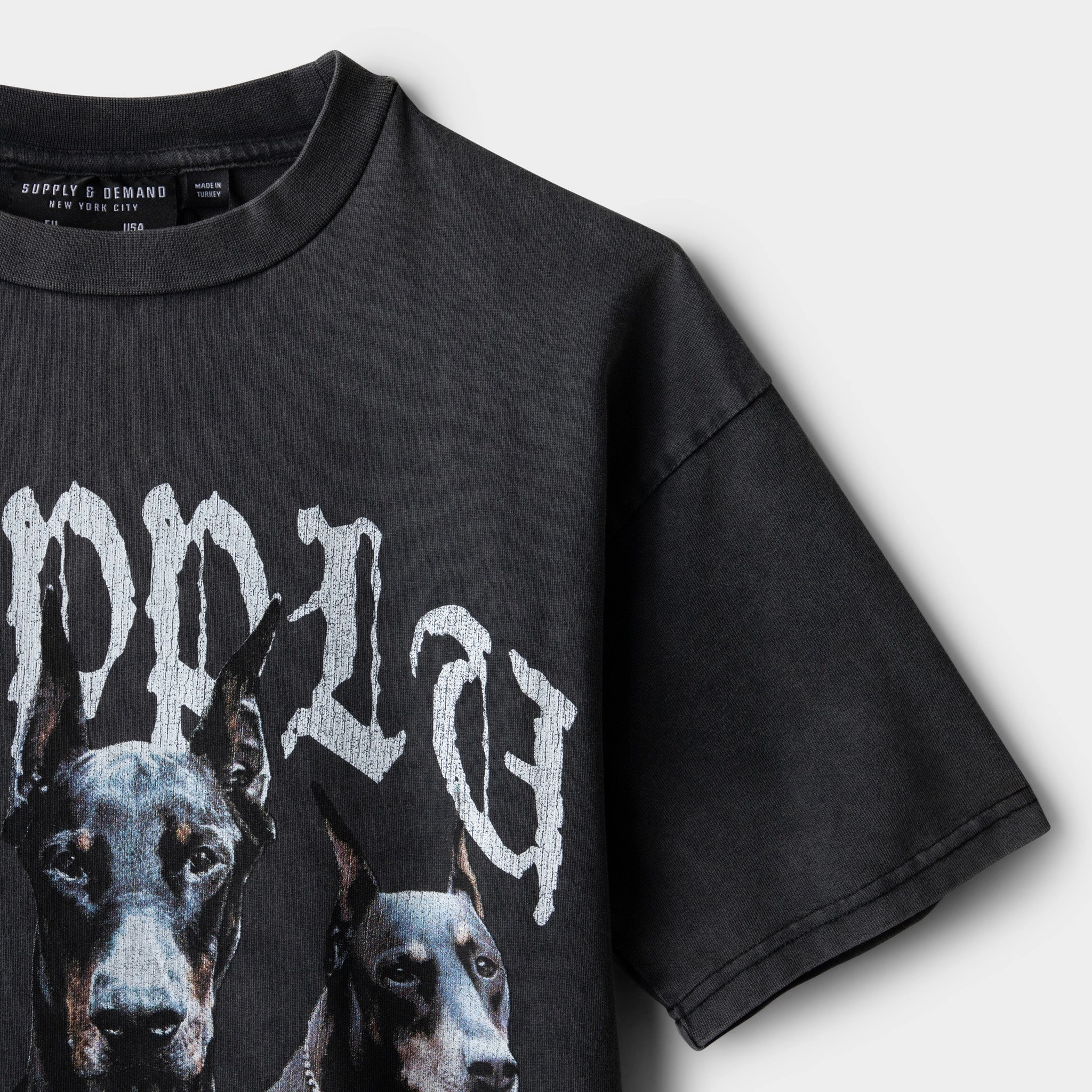 Supply & Demand Junior Boys' Brooker Tee / Washed Black