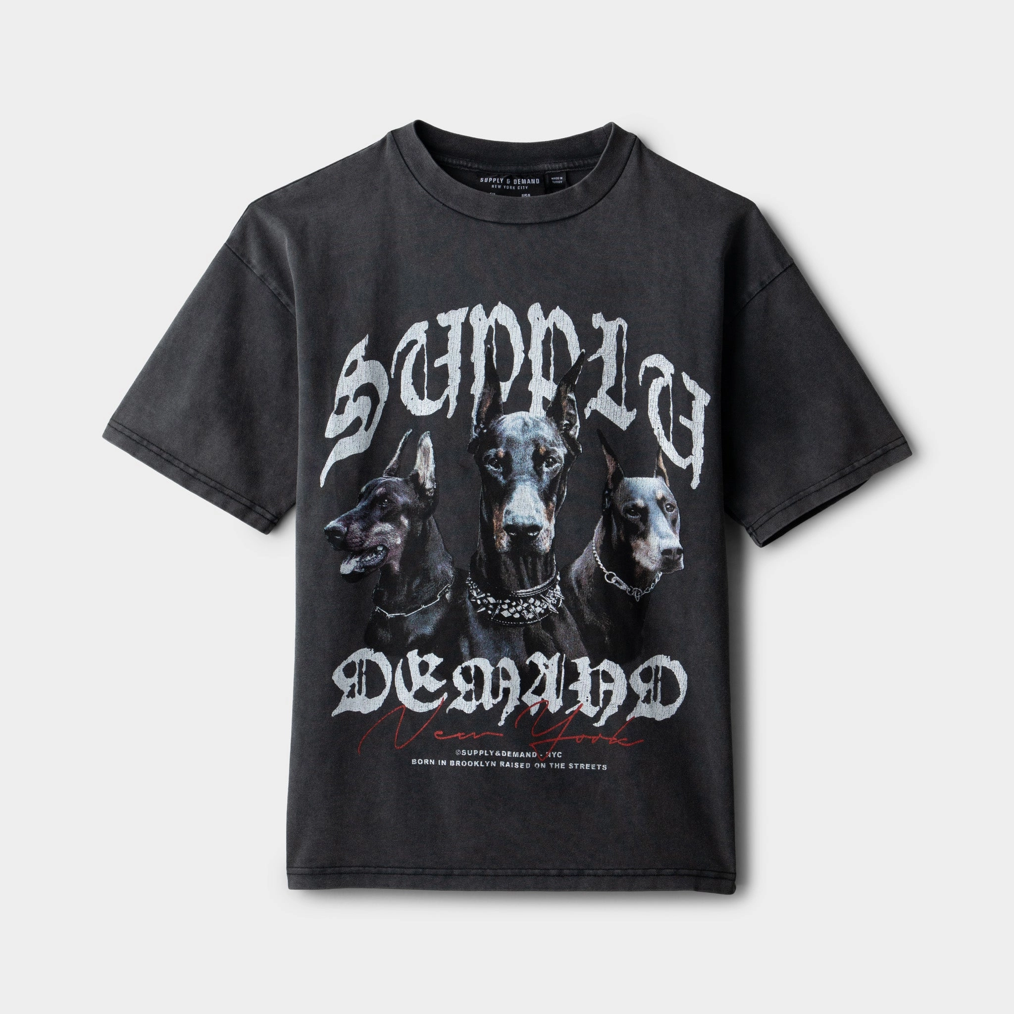 Supply & Demand Junior Boys' Brooker Tee / Washed Black