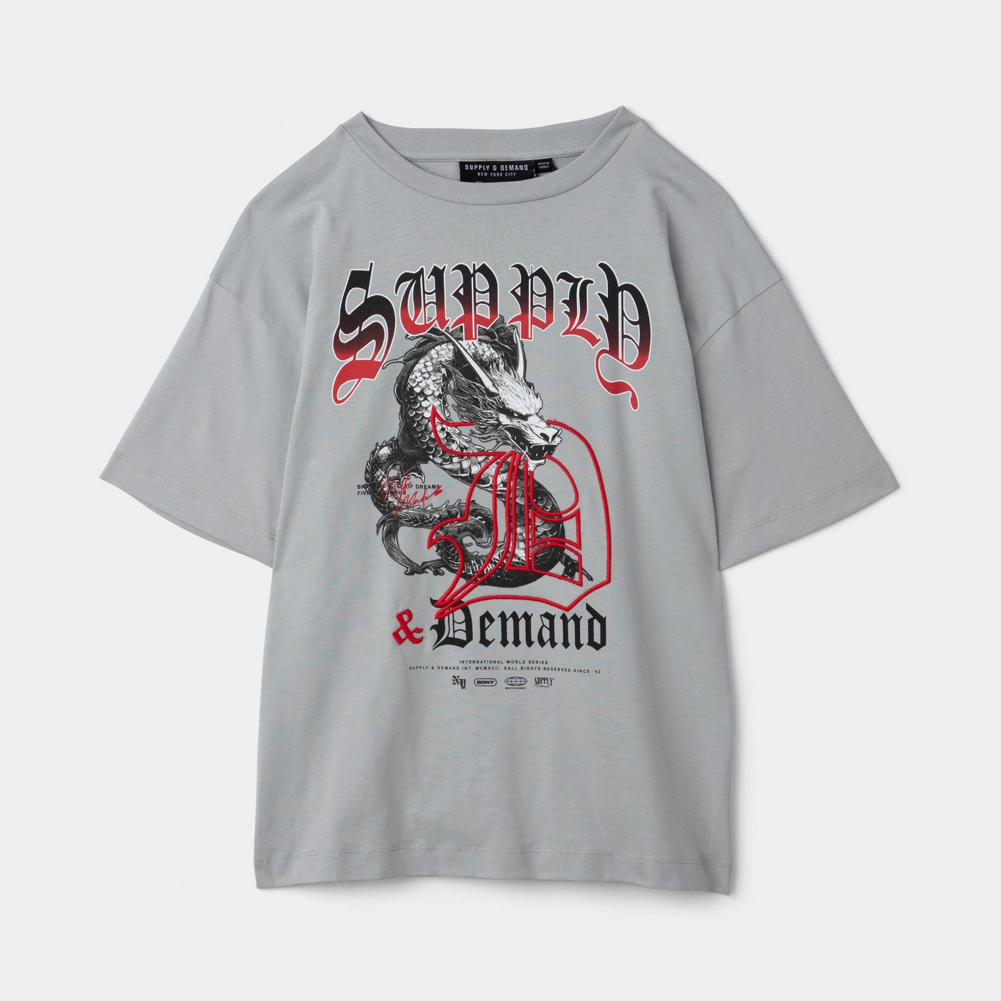 Supply & Demand Junior Boys' Dragon Tee High Rise / Chinese Red