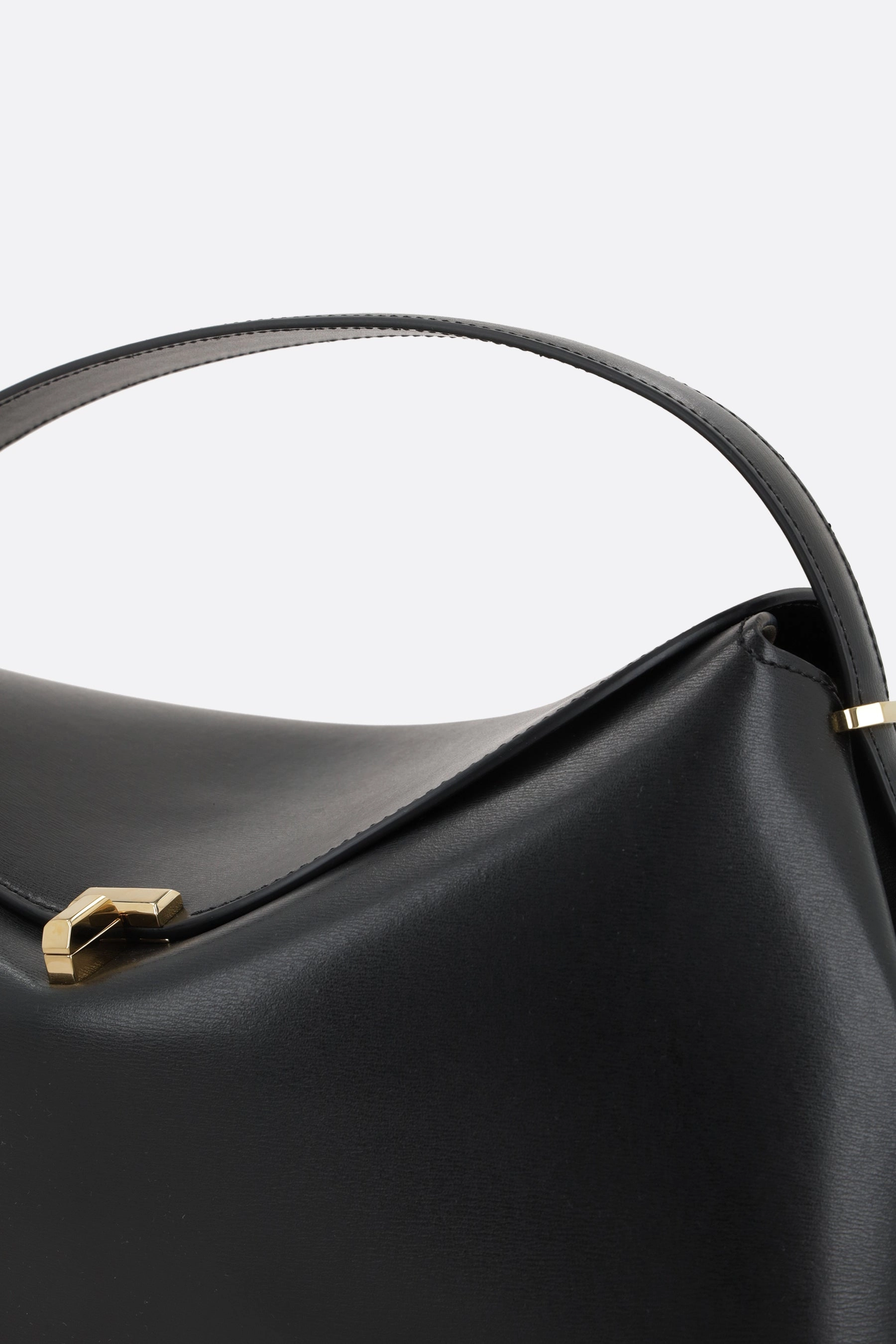T-Lock top handle bag in smooth leather