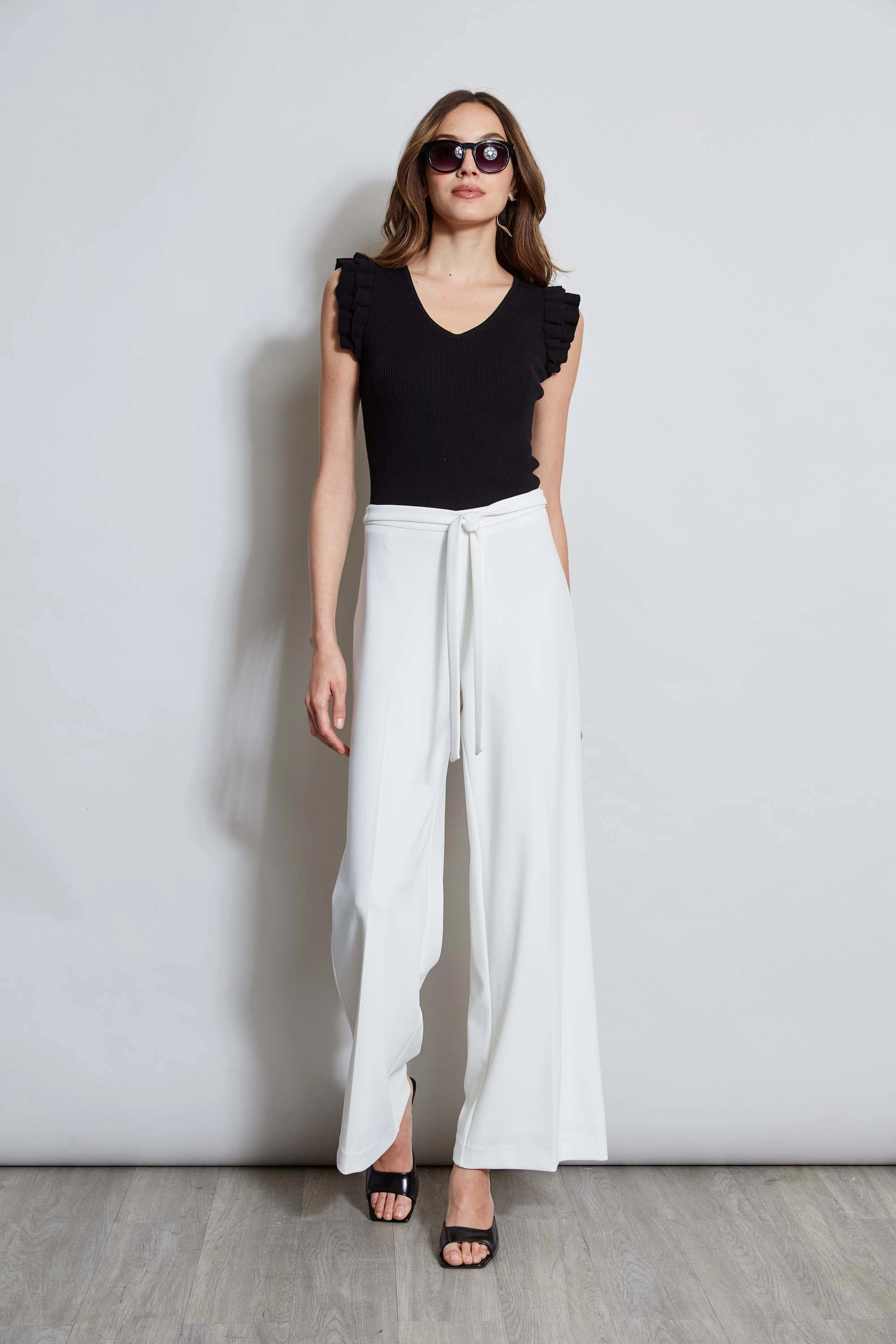T-Tahari Flutter Sleeve Knit