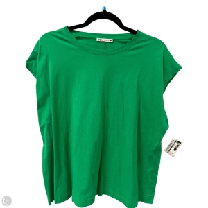 Top Short Sleeve By Zara In Green, Size: Xl