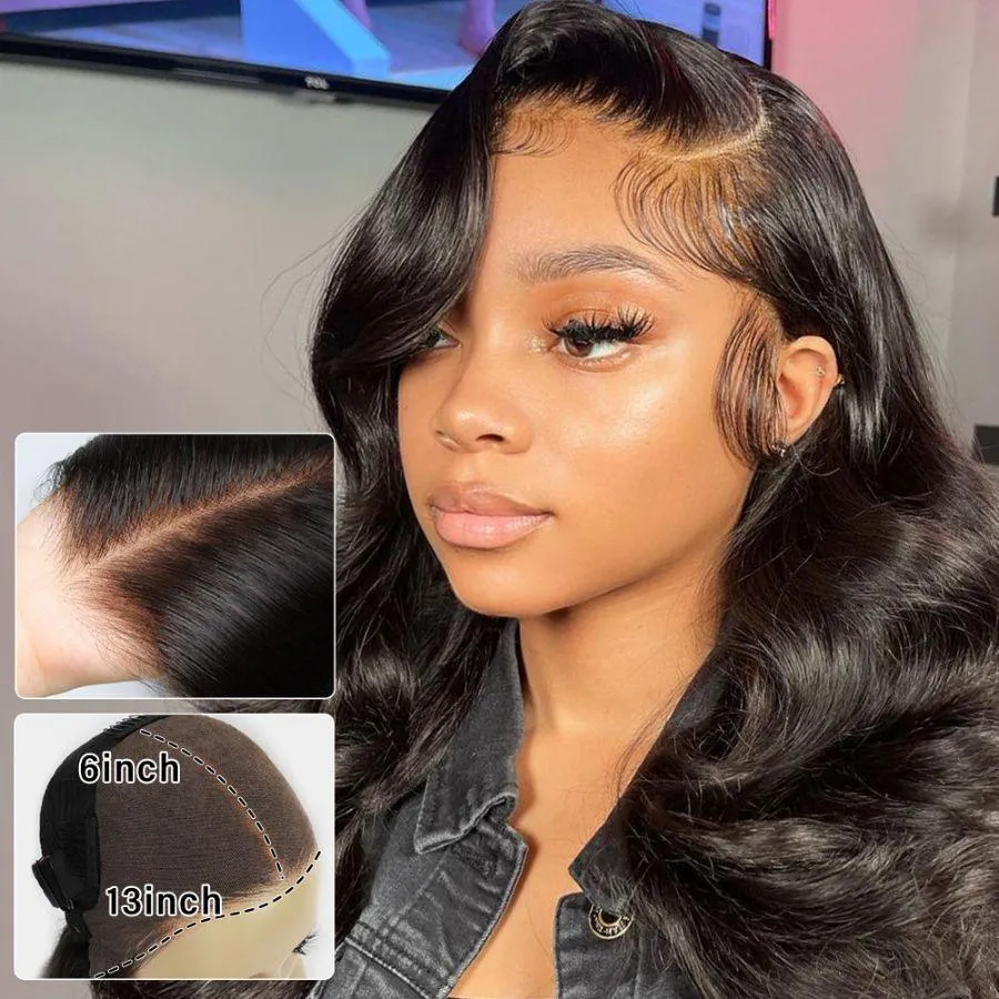 Upgrade Pre Everything 13X6 Lace Front Wigs Body Wave Wear & Go Pre Max Wig