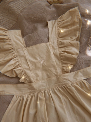 Victorian Romance Apron - Cream