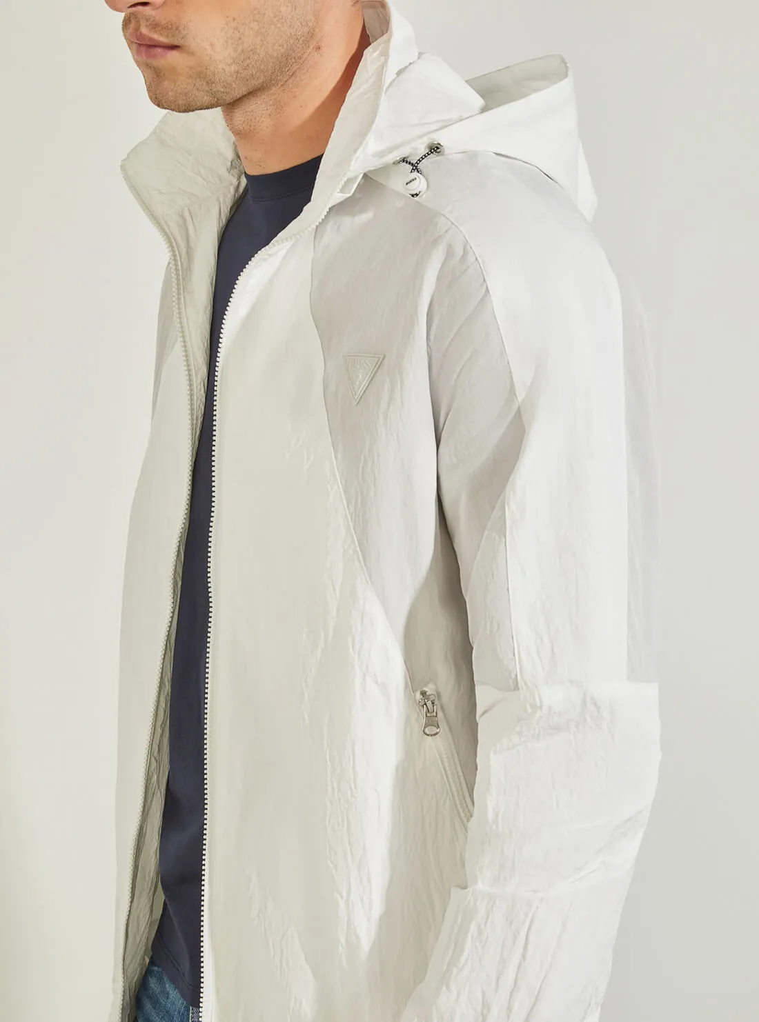 White Grey Kian Colour-Block Active Jacket