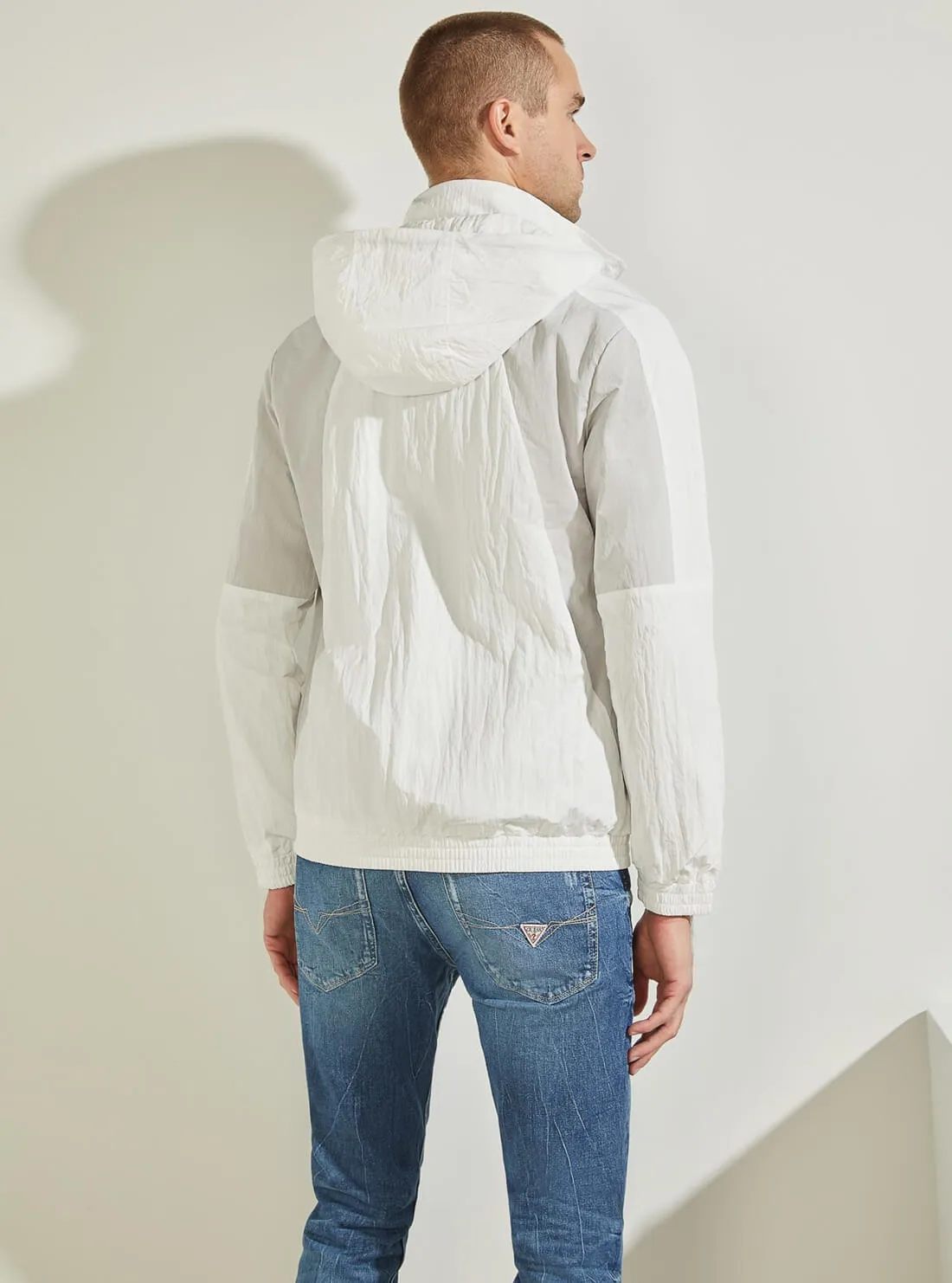 White Grey Kian Colour-Block Active Jacket