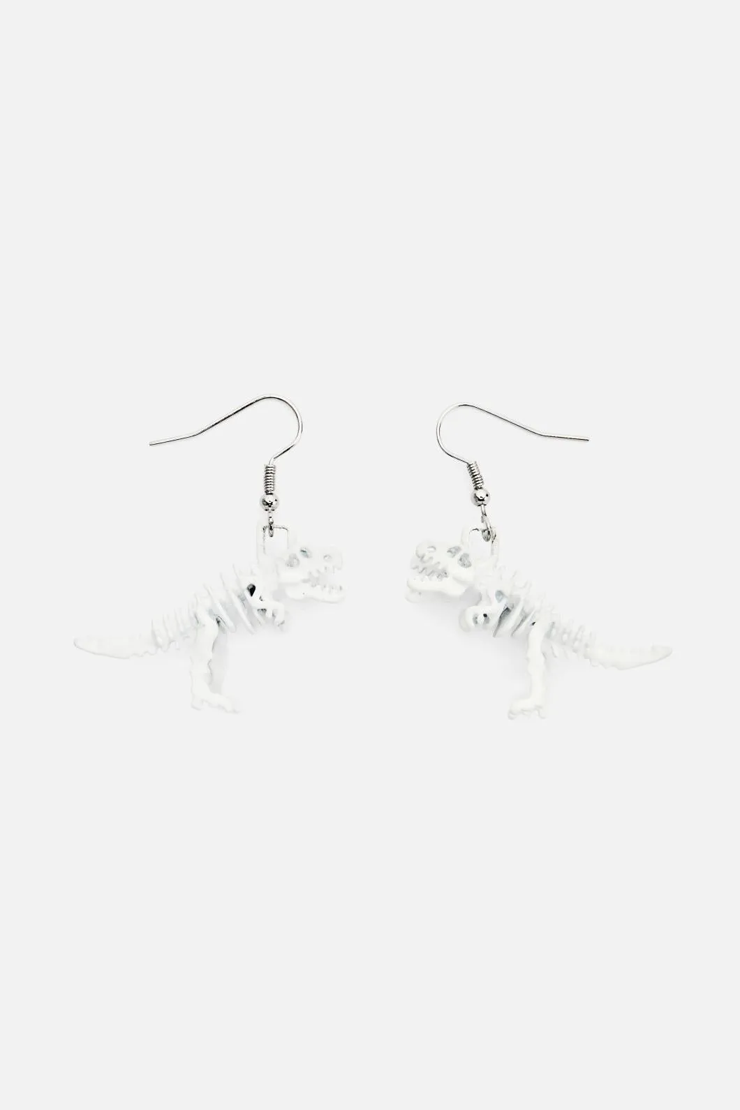 White T-Rex Earring