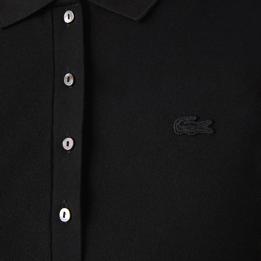 Women's Slim Fit Stretch Cotton Piqué Polo Black