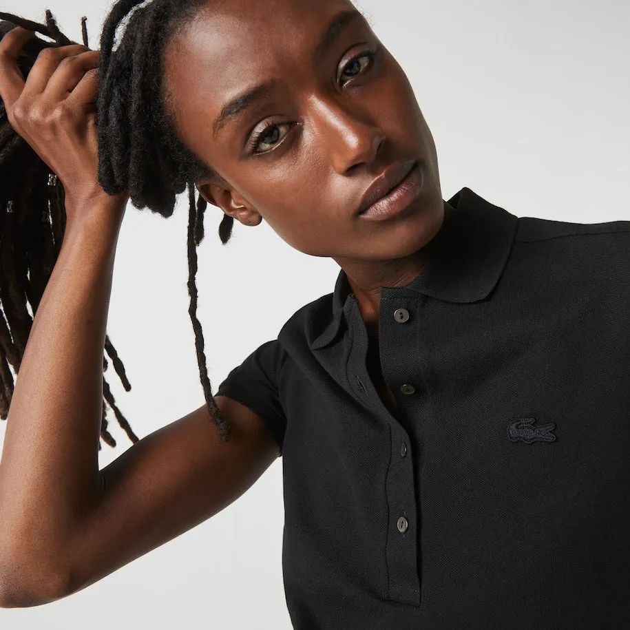 Women's Slim Fit Stretch Cotton Piqué Polo Black
