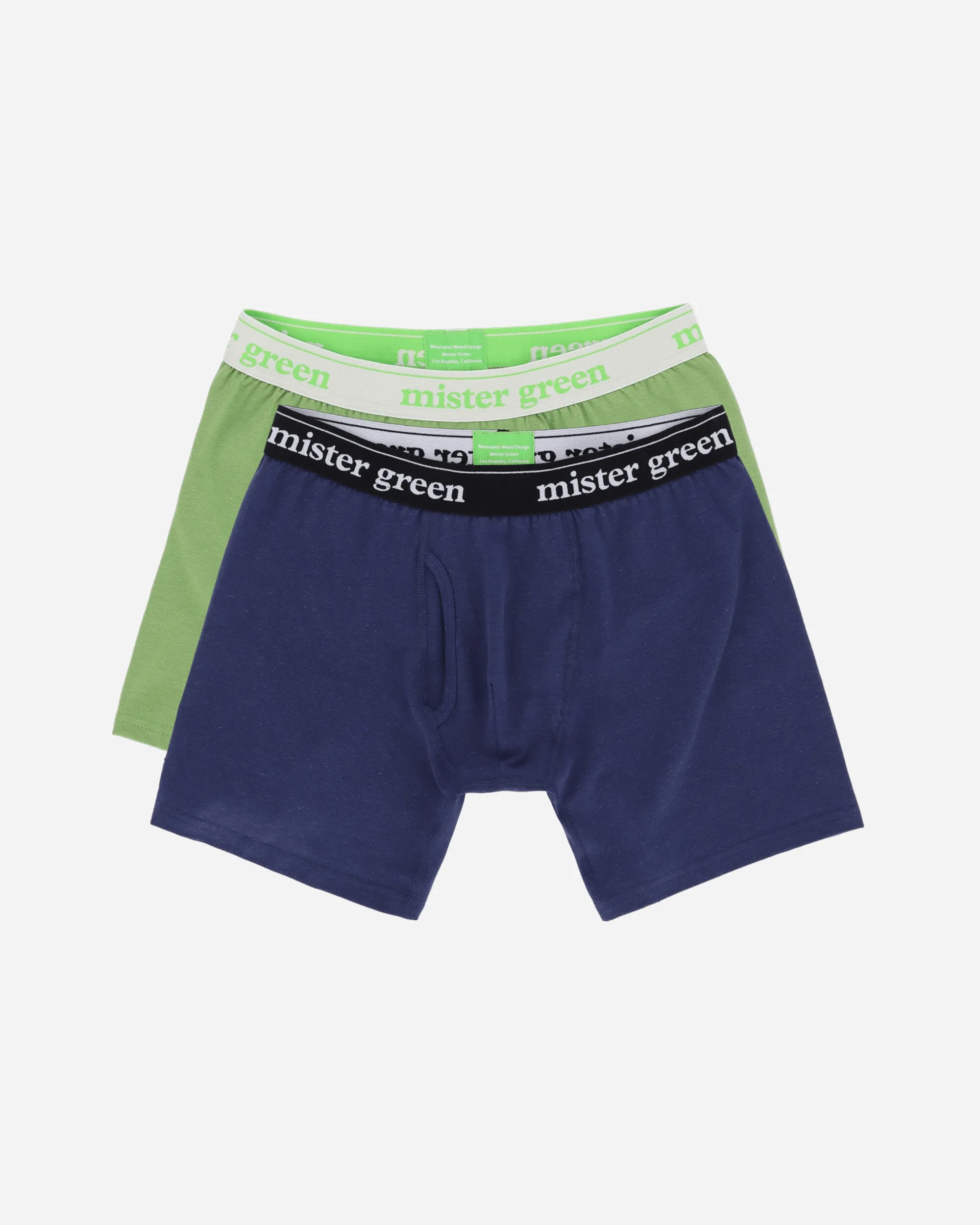 Wordmark Hemp Boxers Chlorophyll / Navy
