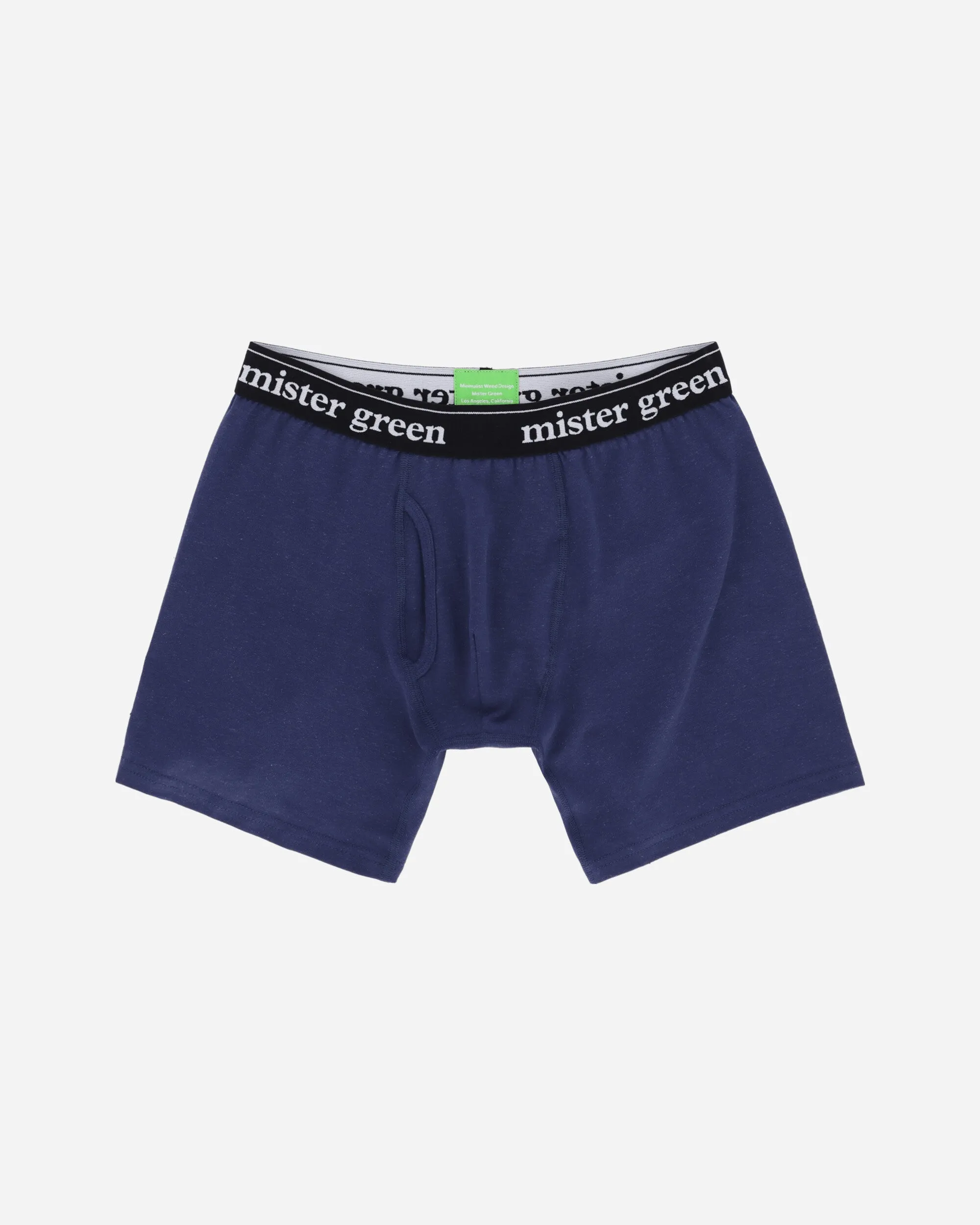 Wordmark Hemp Boxers Chlorophyll / Navy