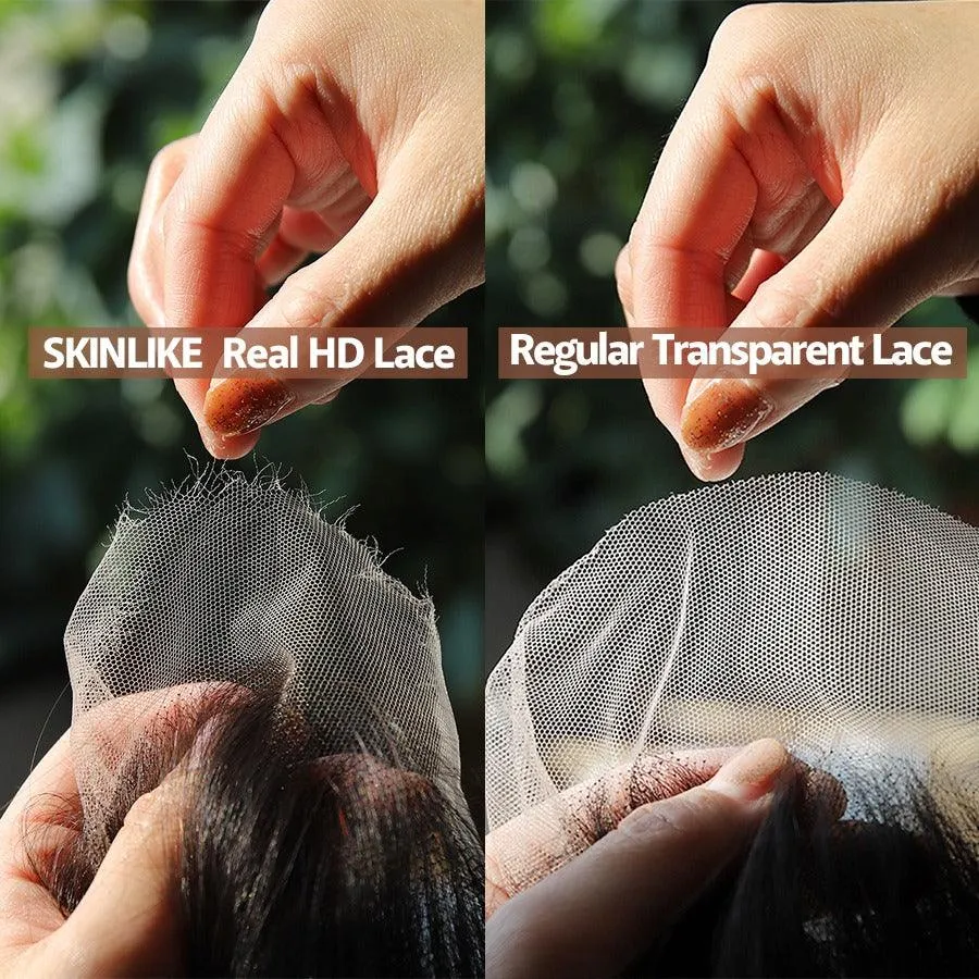 WOWANGEL Skinlike Real HD Full Lace Wig Kinky Straight Clean Hairline