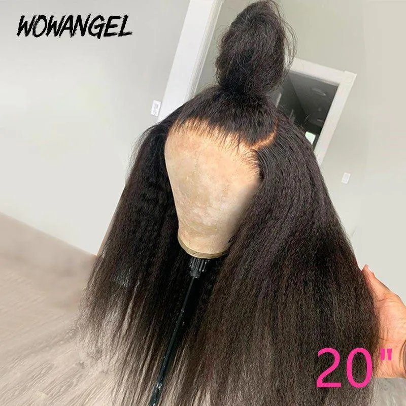 WOWANGEL Skinlike Real HD Full Lace Wig Kinky Straight Clean Hairline