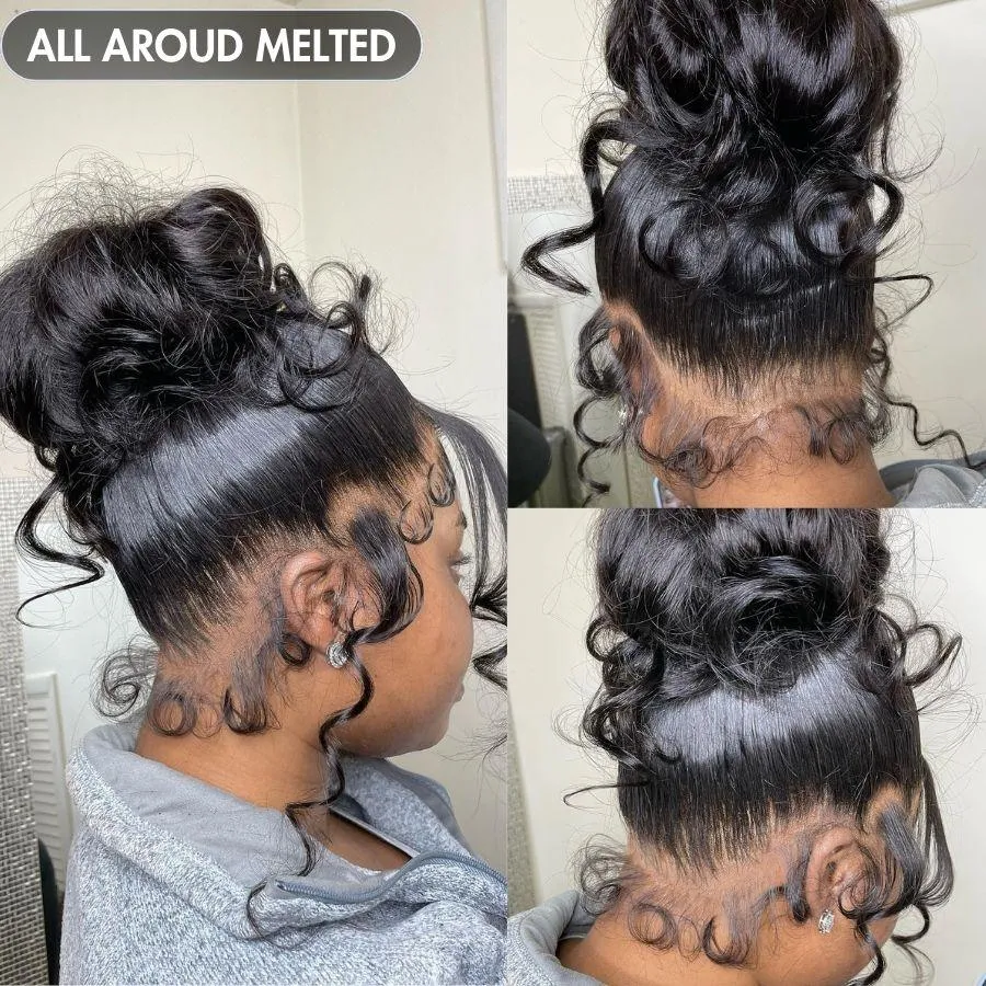 WOWANGEL Skinlike Real HD Full Lace Wig Straight Pre Plucked Clean Hairline